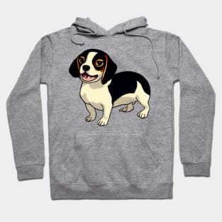 Cute Pocket Beagle Face with Chubby Look Funny Beagle Mom Hoodie